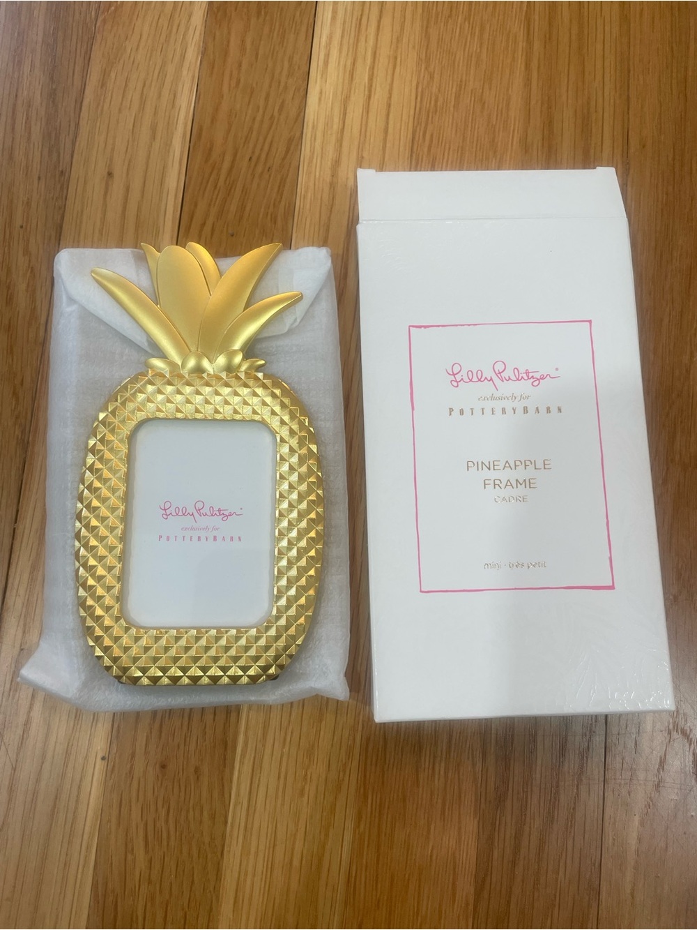 NEW Lilly Pulitzer Gold Pineapple Frame